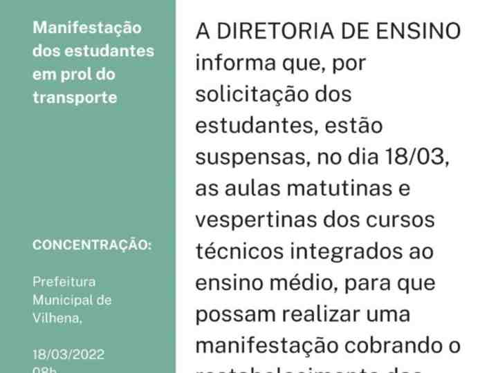 ATUALIZADA – Alunos do IFRO vão fazer protesto amanhã, na Prefeitura de Vilhena