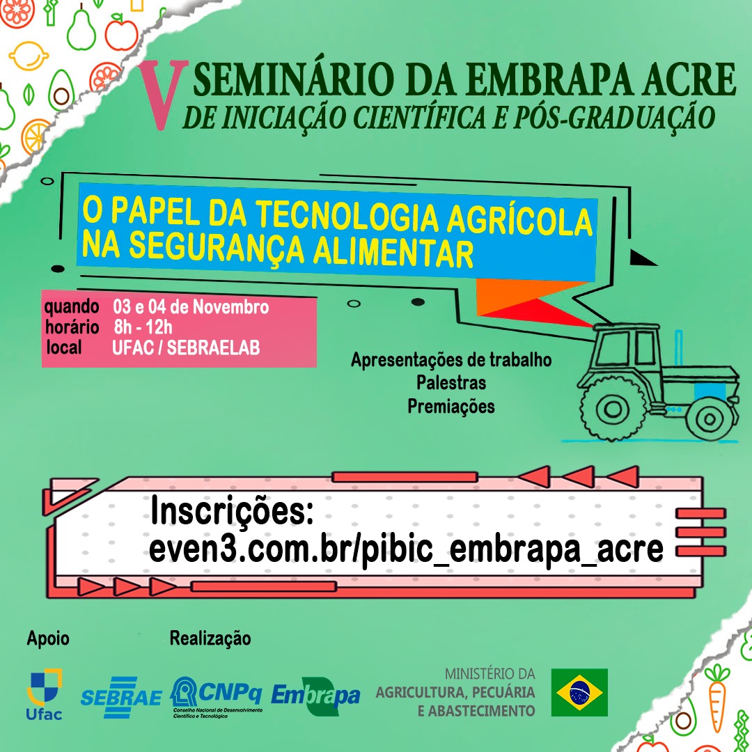 Embrapa abre inscrições para evento de iniciação científica e pós-graduação