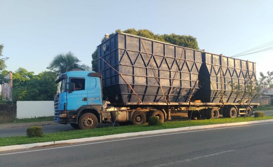 Ji-Paraná: Ampliação do Sistema de Abastecimento de Água avança com a chegada de decantadores