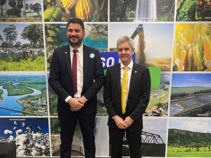 Deputado estadual Jean Mendonça se reúne com senador Jaime Bagattoli em Brasília