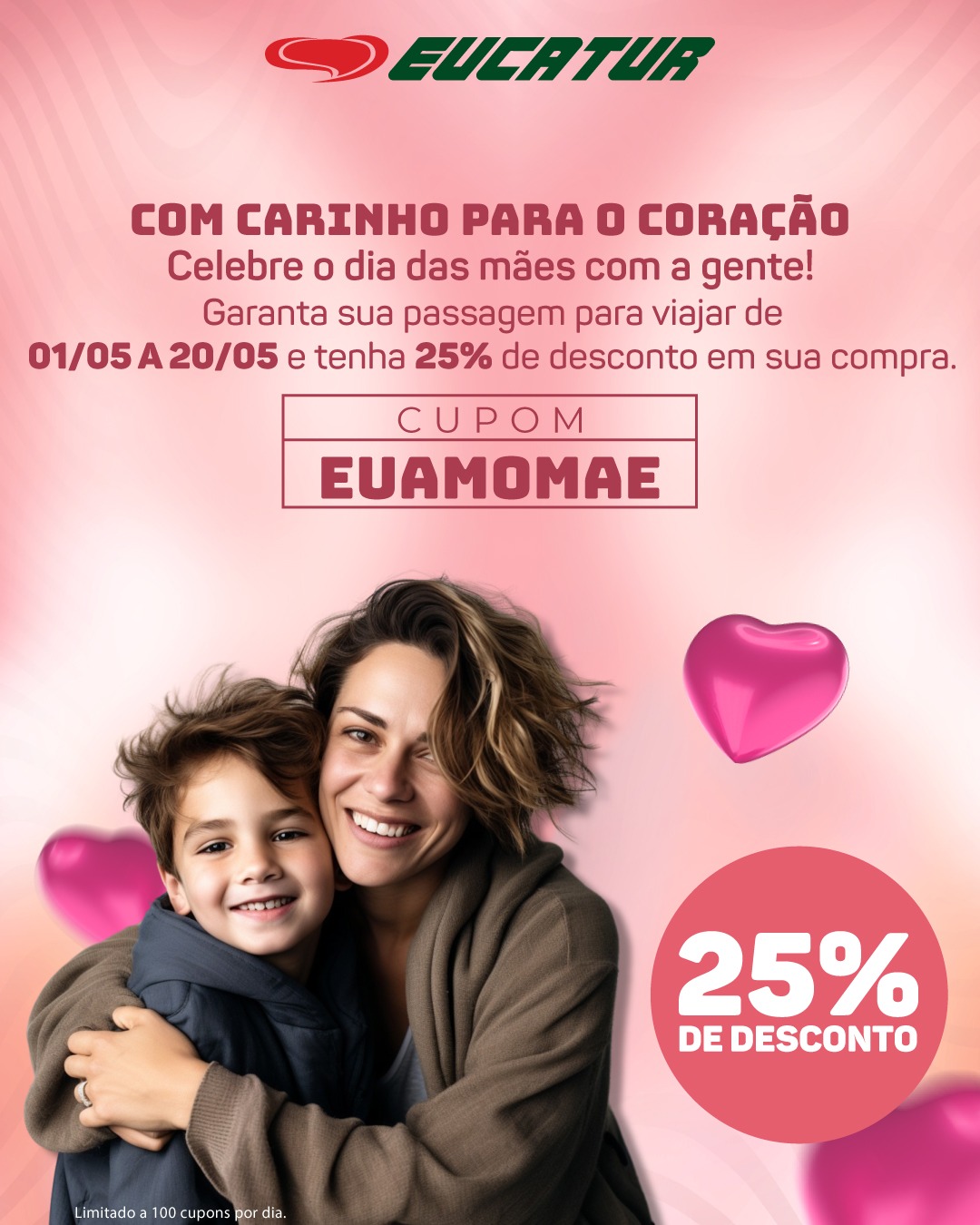 Celebre o mês das mães com a Eucatur e faça mais do que enviar um presente – esteja lá!