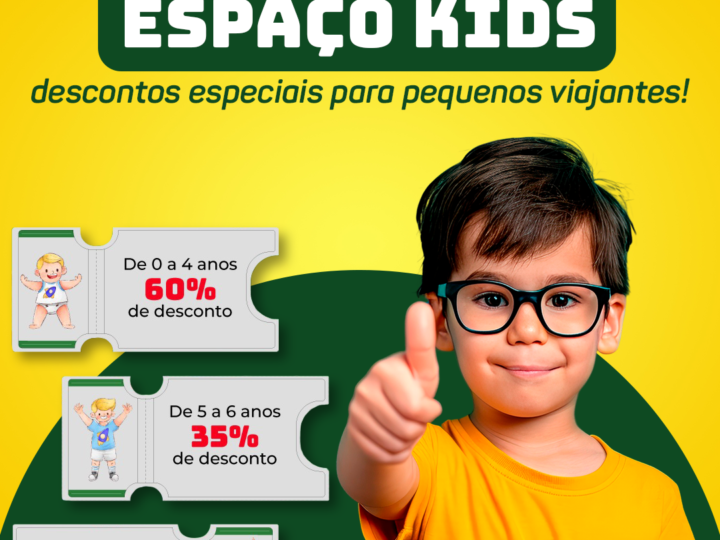 Veja os descontos especiais que a Eucatur tem no Espaço Kids!