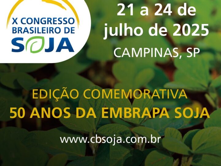 Congresso Brasileiro de Soja celebrará 50 anos da Embrapa Soja em 2025