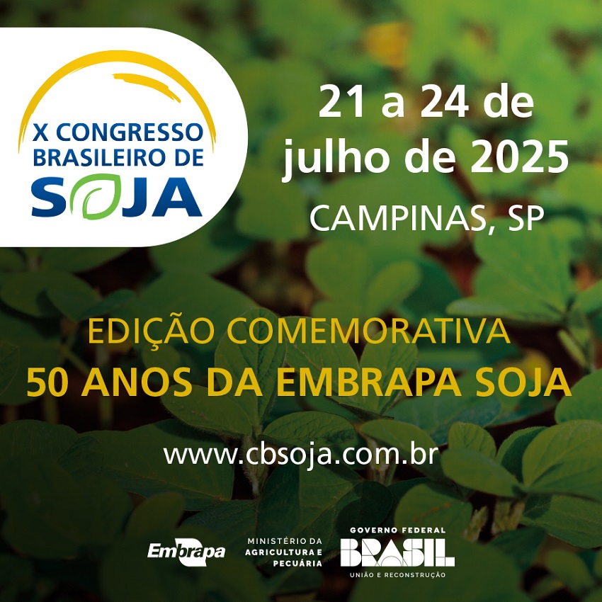 Congresso Brasileiro de Soja celebrará 50 anos da Embrapa Soja em 2025