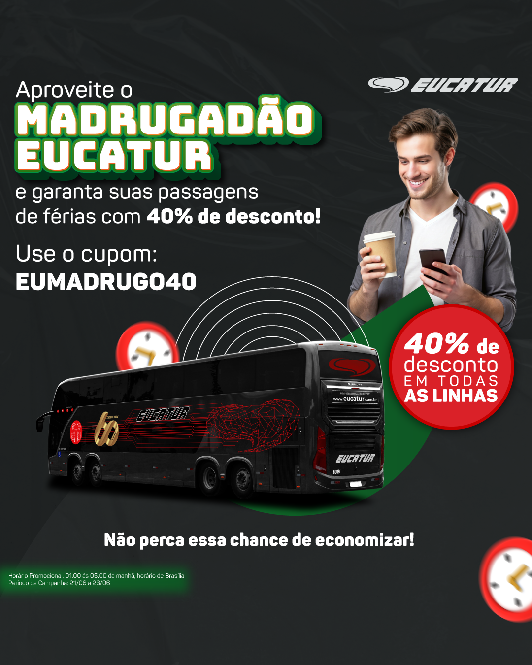 Sua Viagem com 40% de Desconto