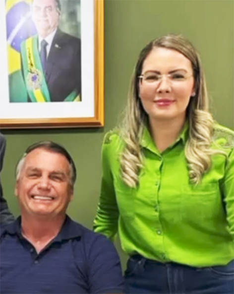 Candidata a vereadora de Porto Velho, Sofia Andrade, tem apoio declarado de Bolsonaro