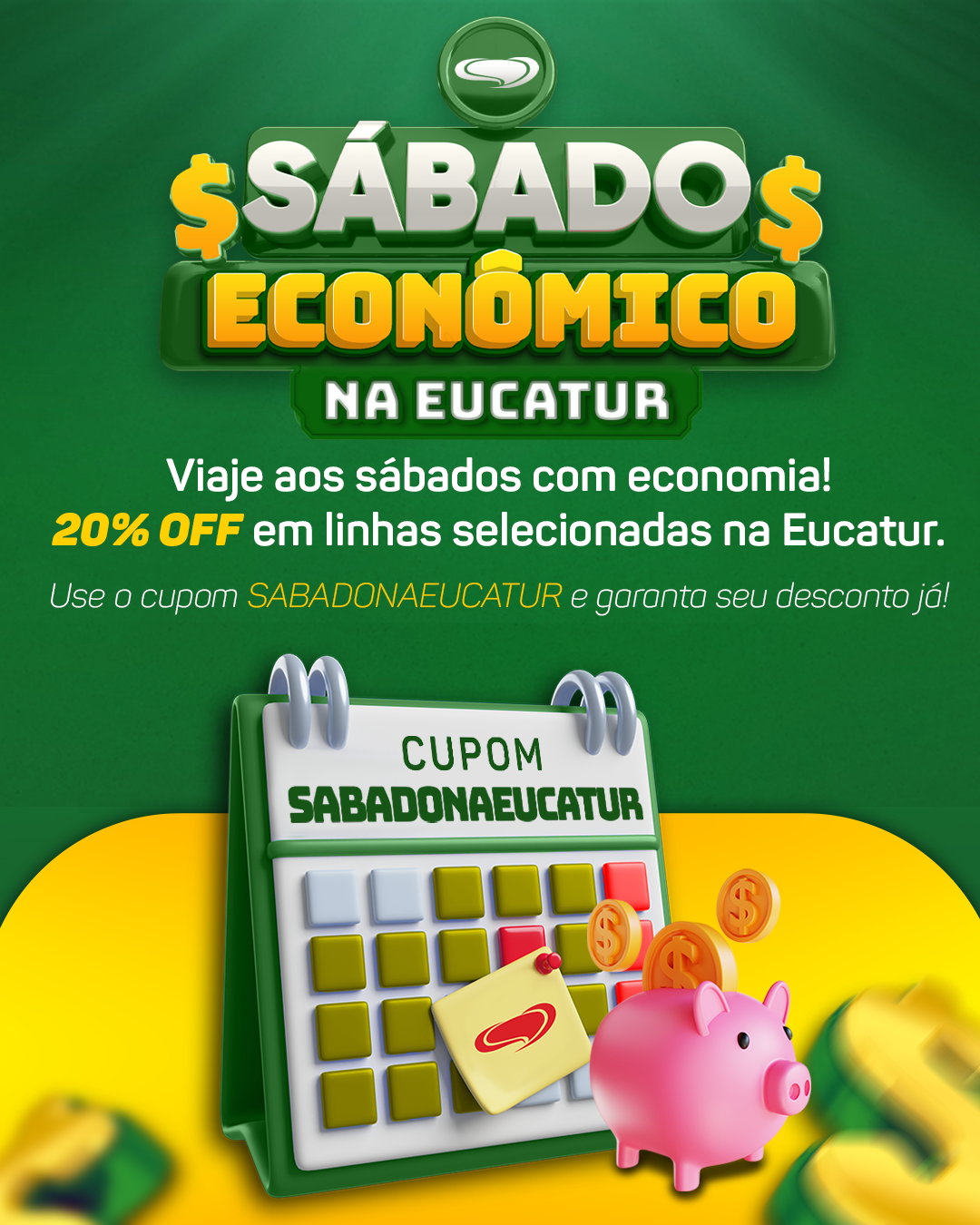 Desconto exclusivo para você: garanta já sua passagem com 20% OFF na Eucatur!