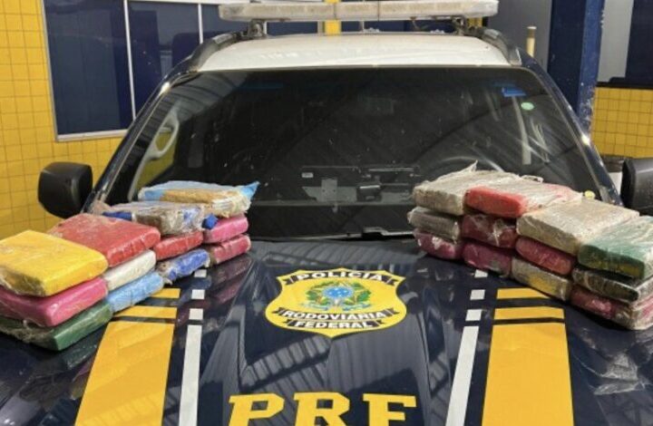 PRF apreende 25,6 kg de maconha em Vilhena