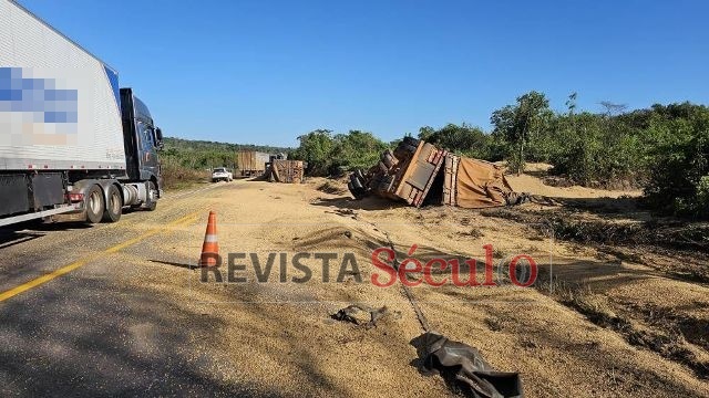 Mais um acidente é registrado no 12 de Outubro na BR-364 entre Vilhena e Comodoro