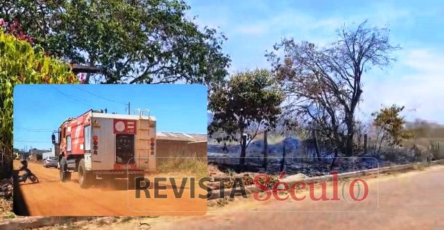 Fogo em matagal próximo de residência é registrado em Vilhena