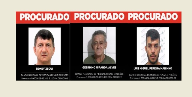 Três vilhenenses estão foragidos da justiça e PC-RO divulga fotos em Vilhena