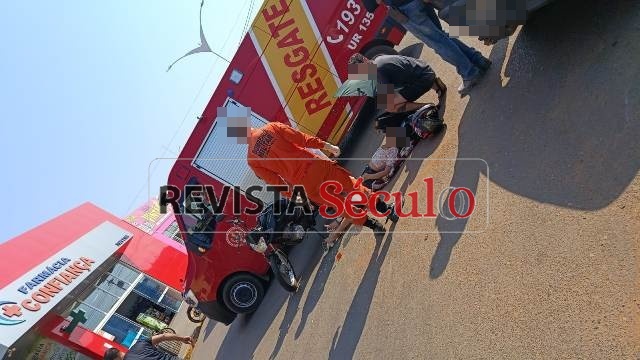 Colisão é registrada na avenida Melvin jones no Cristo Rei em Vilhena