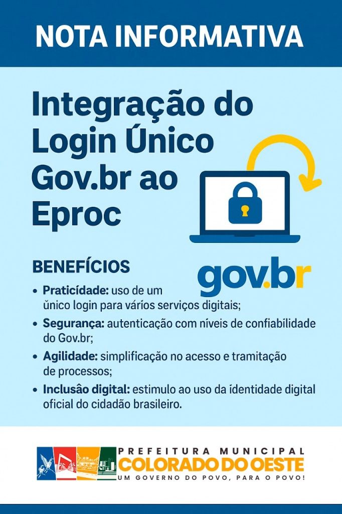 INFORMATIVO – INTEGRAÇÃO DO LOGIN ÚNICO GOV.BR AO SISTEMA EPROC
