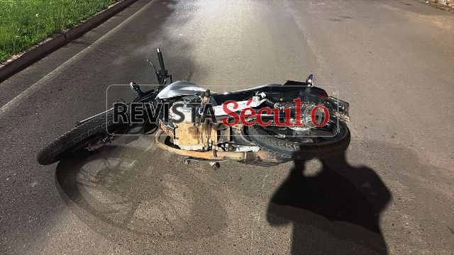 Ciclista se envolve em colisão na avenida Paraná em Vilhena e fica ferido