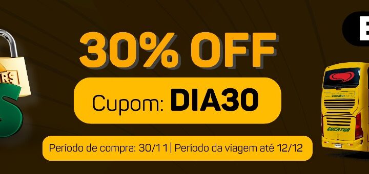 Último dia: 30% OFF em todas as rotas Eucatur!