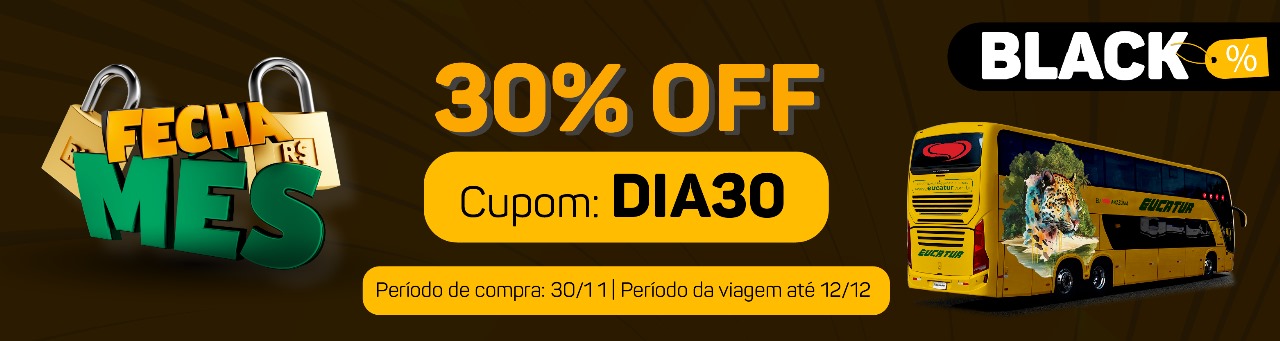 Último dia: 30% OFF em todas as rotas Eucatur!