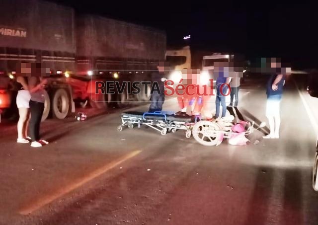 Motociclista de 59 anos fica em estado grave após acidente na BR-364 em Vilhena