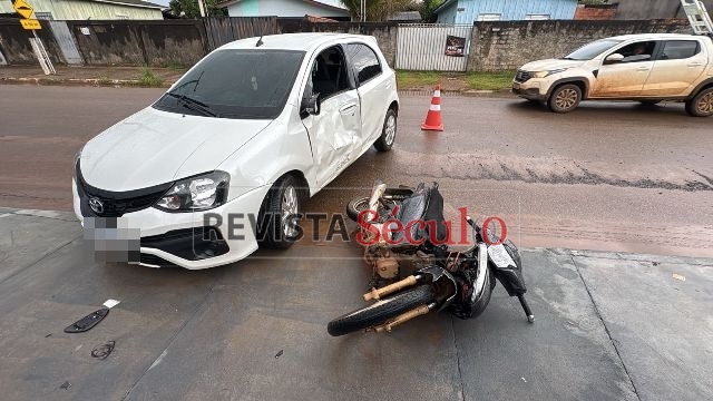 Acidente de trânsito é registrado na Avenida Brasil, em Vilhena