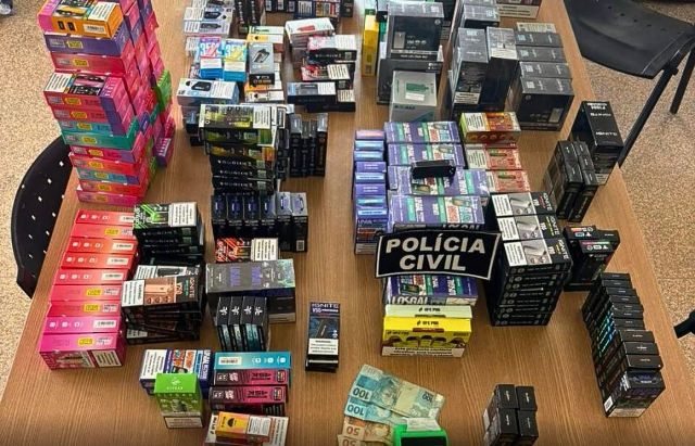 Polícia Civil apreende mais de 500 dispositivos eletrônicos durante Operação Vape em Rondônia