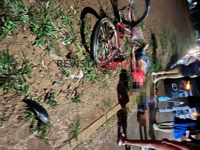 Ciclista fica ferido após ser atropelado no Residencial Orleans, em Vilhena