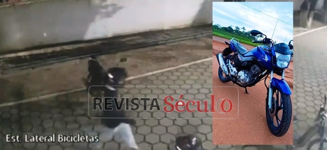 Ladrão é flagrado furtando motocicleta no pátio do CEEJA em Vilhena