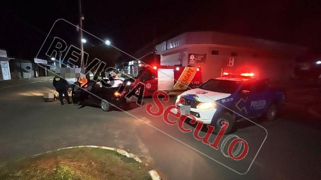Carro e moto colidem no Bodanese e motoboy fica ferido em Vilhena/RO