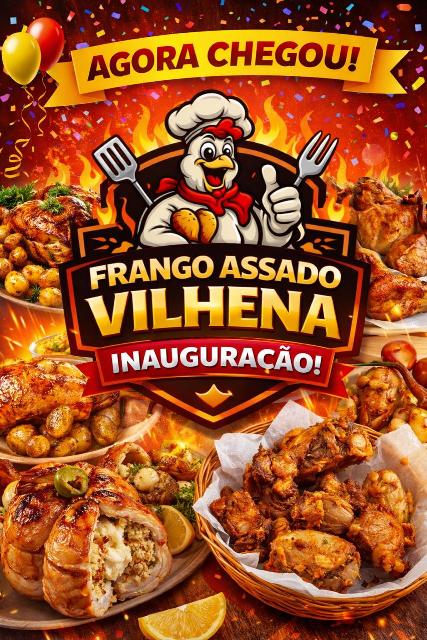Frango Assado Vilhena será inaugurado no dia 1º de março com cardápio especial e combos promocionais