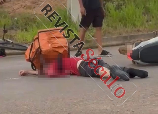 Motociclista é socorrido após cair em rotatória em Vilhena
