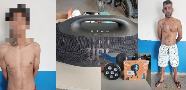 Ladrões são presos e objetos furtados recuperados pela PM em Vilhena