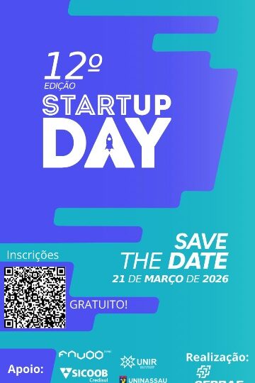 Startup Day 2026 chega a Vilhena com programação voltada à inovação e ao empreendedorismo