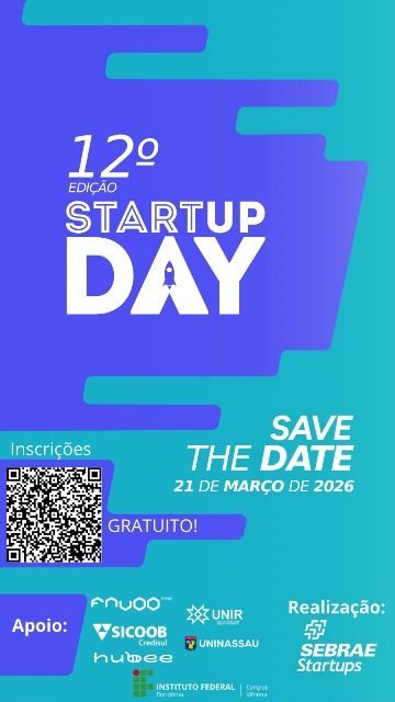 Startup Day 2026 chega a Vilhena com programação voltada à inovação e ao empreendedorismo
