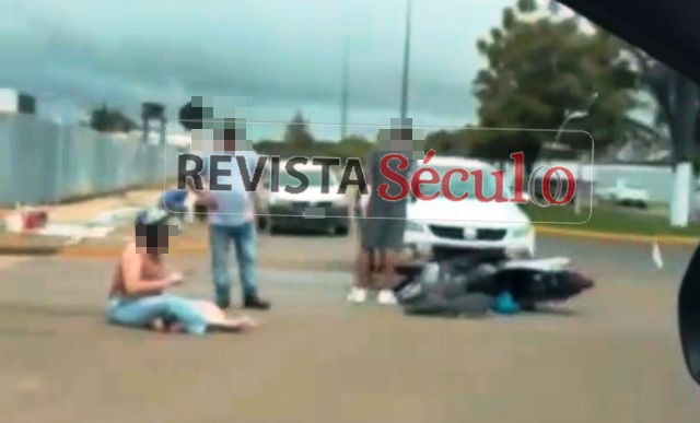 Carro e moto colidem nesta manhã na BR-174 em Vilhena