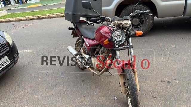 Motociclista colide na traseira de carro após desrespeitar sinal vermelho em Vilhena