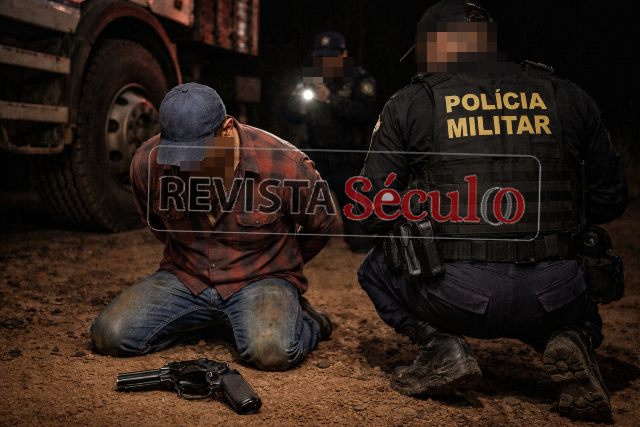 Caminhoneiro é flagrado armado em Vilhena e acaba preso