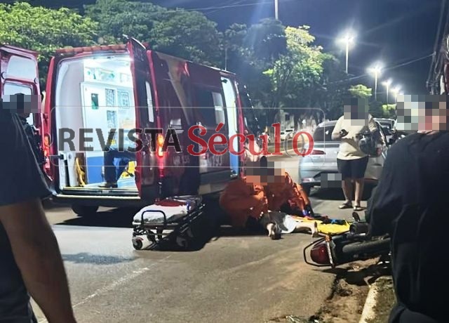 Cachorro faz casal cair com moto em Vilhena