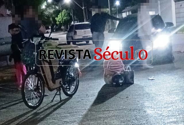 No bairro Bela Vista, ciclista fica ferida após colisão entre carro e bicicleta elétrica em Vilhena