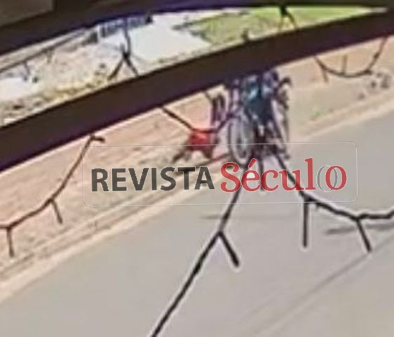Câmera flagrou momento de atropelamento na avenida Perimetral, em Vilhena