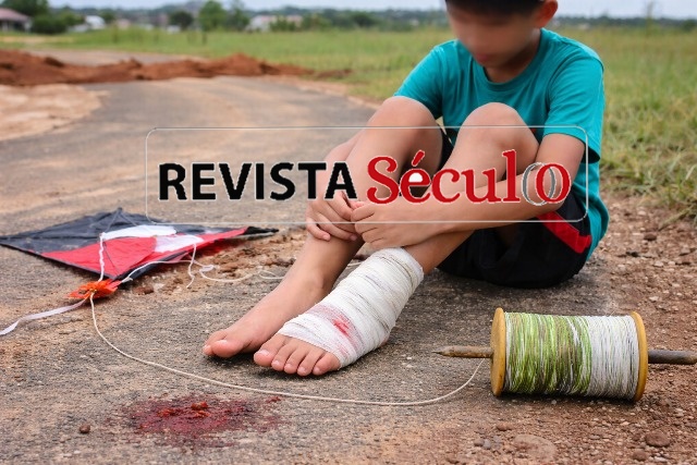 Cerol de pipa deixa garoto de 13 anos em estado grave em Vilhena