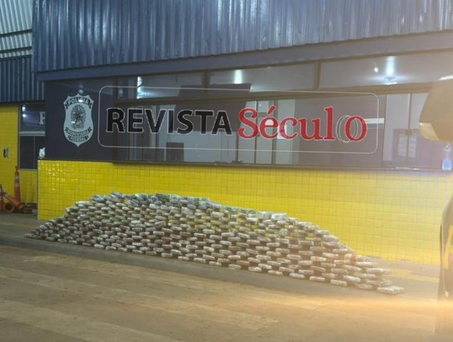 PRF intercepta carregamento milionário de drogas e arma durante perseguição na BR-364 em Vilhena