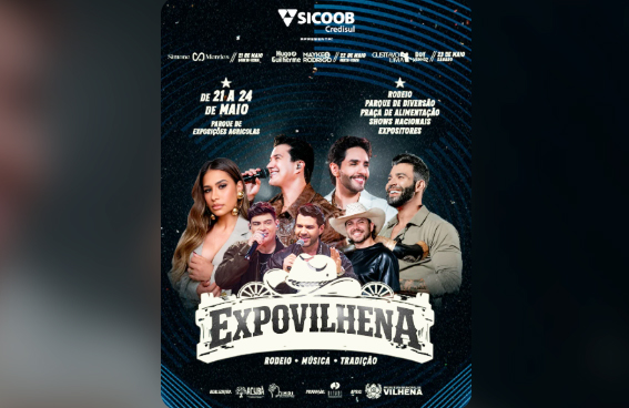 Vilhena se prepara para a Expovilhena 2026: Gusttavo Lima e Simone Mendes encabeçam programação histórica