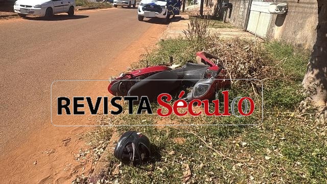 VILHENA – Colisão na avenida Goiás causa ferimentos graves em motociclista