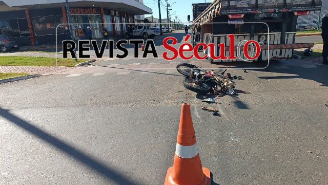 VILHENA – Motociclista fica ferido após colisão com caminhão em cruzamento no Jardim América