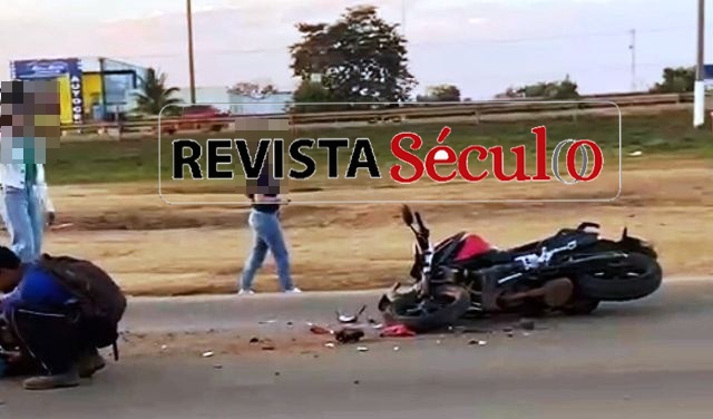 VILHENA – Novo acidente em frente à HAVAN deixa motociclista com ferimentos