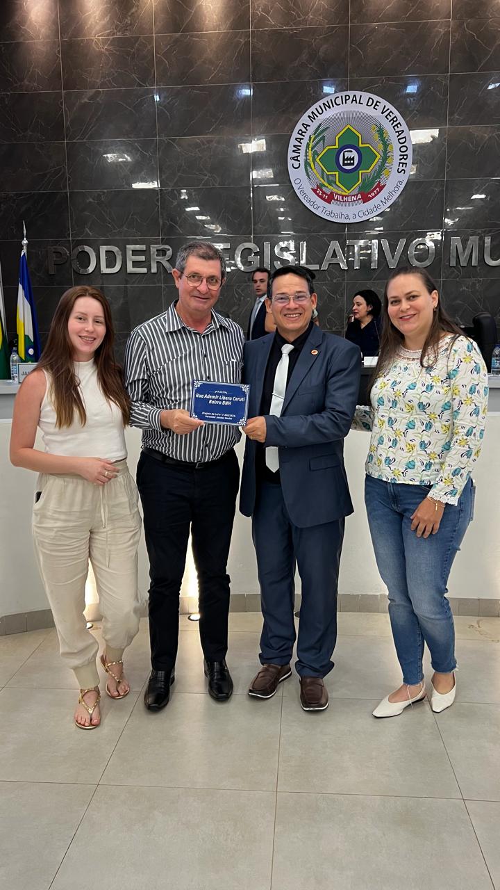 MEMÓRIA PRESERVADA: Lei de autoria do vereador Jander Rocha homenageia pioneiro local e emociona família Cerutti