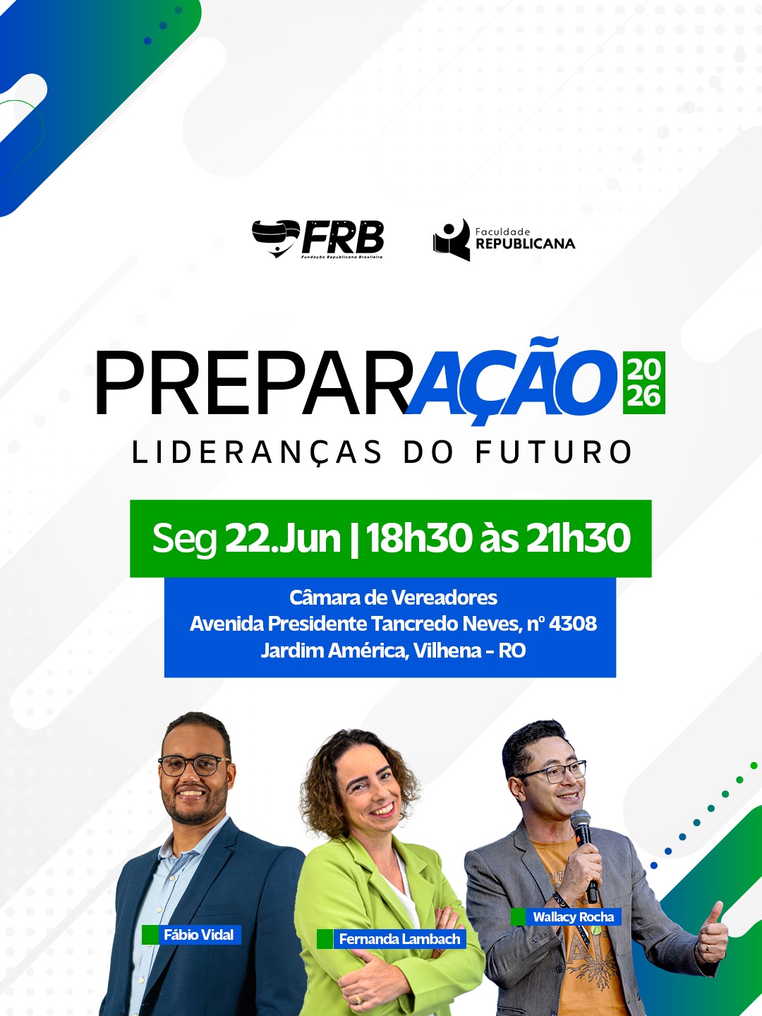 Vilhena sedia evento gratuito focado na formação de novas lideranças políticas para 2026