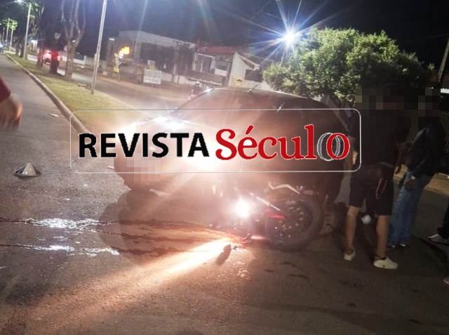 VILHENA – Carro e moto colidem em cruzamento no Parque São Paulo e envolvidos deixam local sem acionar autoridades