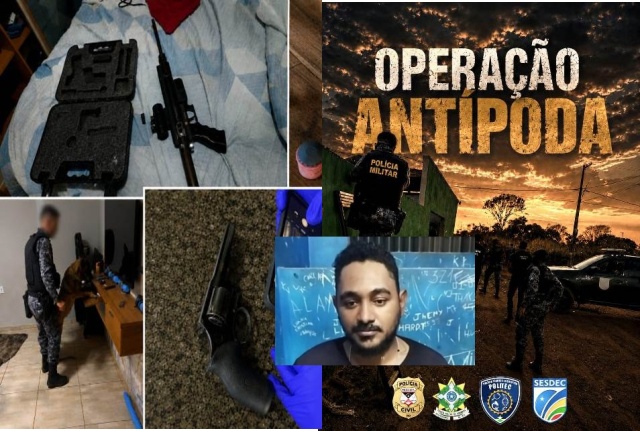 VILHENA – Operação Antípoda das forças de segurança resulta na apreensão de armas e drogas e morte de infrator