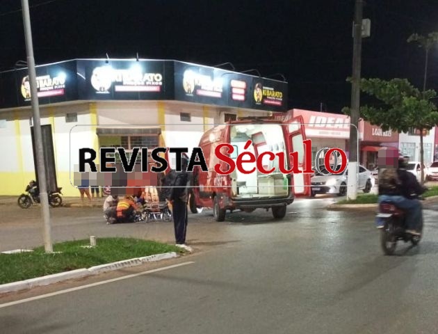 VILHENA – Carro acerta bicicleta elétrica no Cristo Rei e homem fica ferido