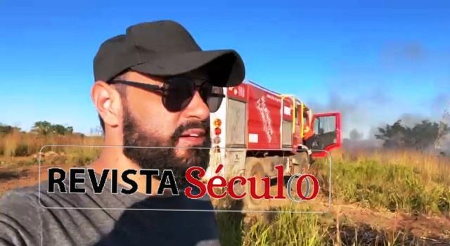 VILHENA – Repórter policial ajuda no combate a incêndio em vegetação e aciona bombeiros