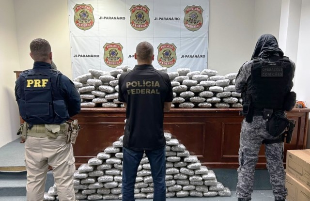 RONDÔNIA – Operação integrada da PF, PRF e PM apreende 166 quilos de maconha após motorista furar bloqueio